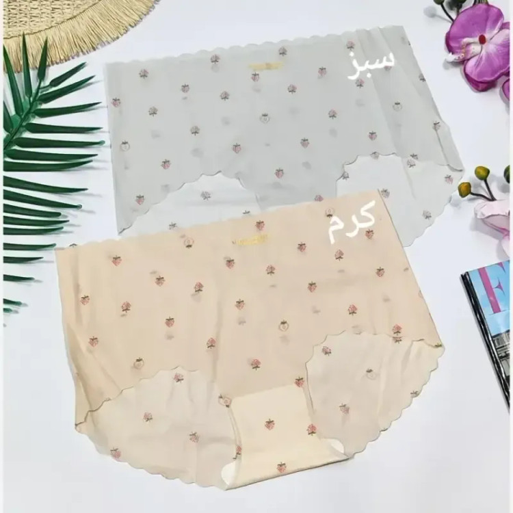 شورت شیشه ای توت فرنگی وارداتی فری سایز مناسب 38 تا 46