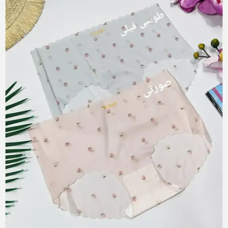 شورت شیشه ای توت فرنگی وارداتی فری سایز مناسب 38 تا 46