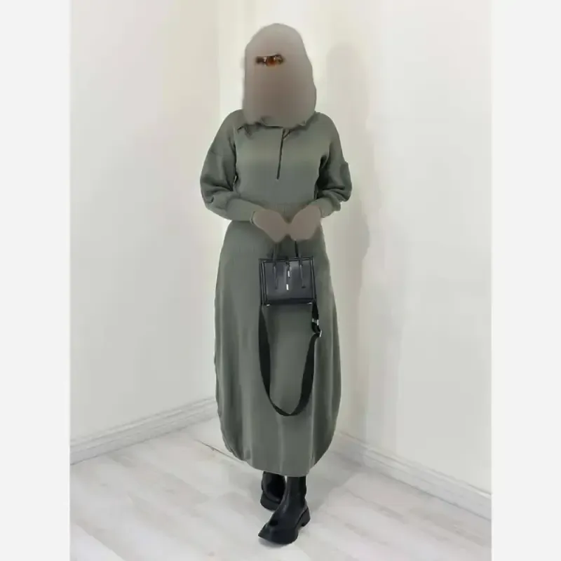 کفتان بافت ساعت شنی کلاهدار مدل ماهتیسا فری سایز